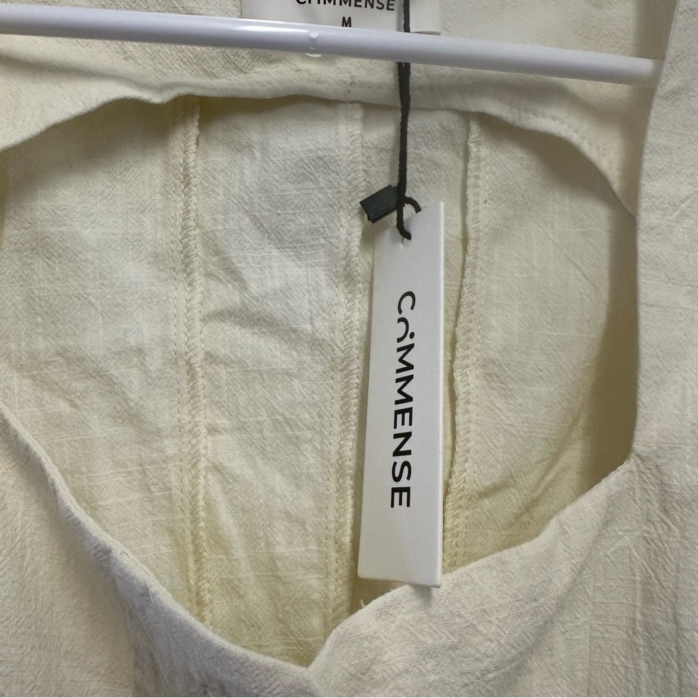 Commense Cream Buttoned Tank Top - Picture 6 of 12